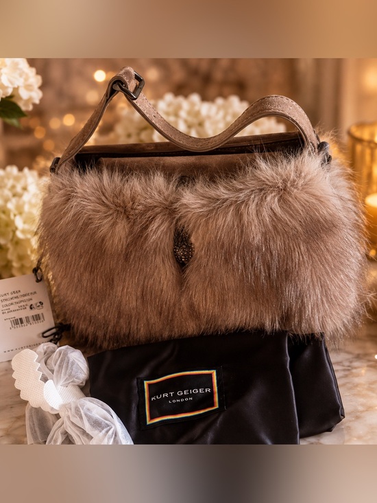 Kurt Geiger Handbags - Kurt Geiger London Mini Bond Faux Fur Shoulder Bag